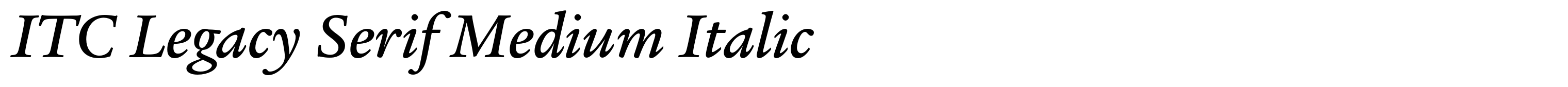 ITC Legacy Serif Medium Italic